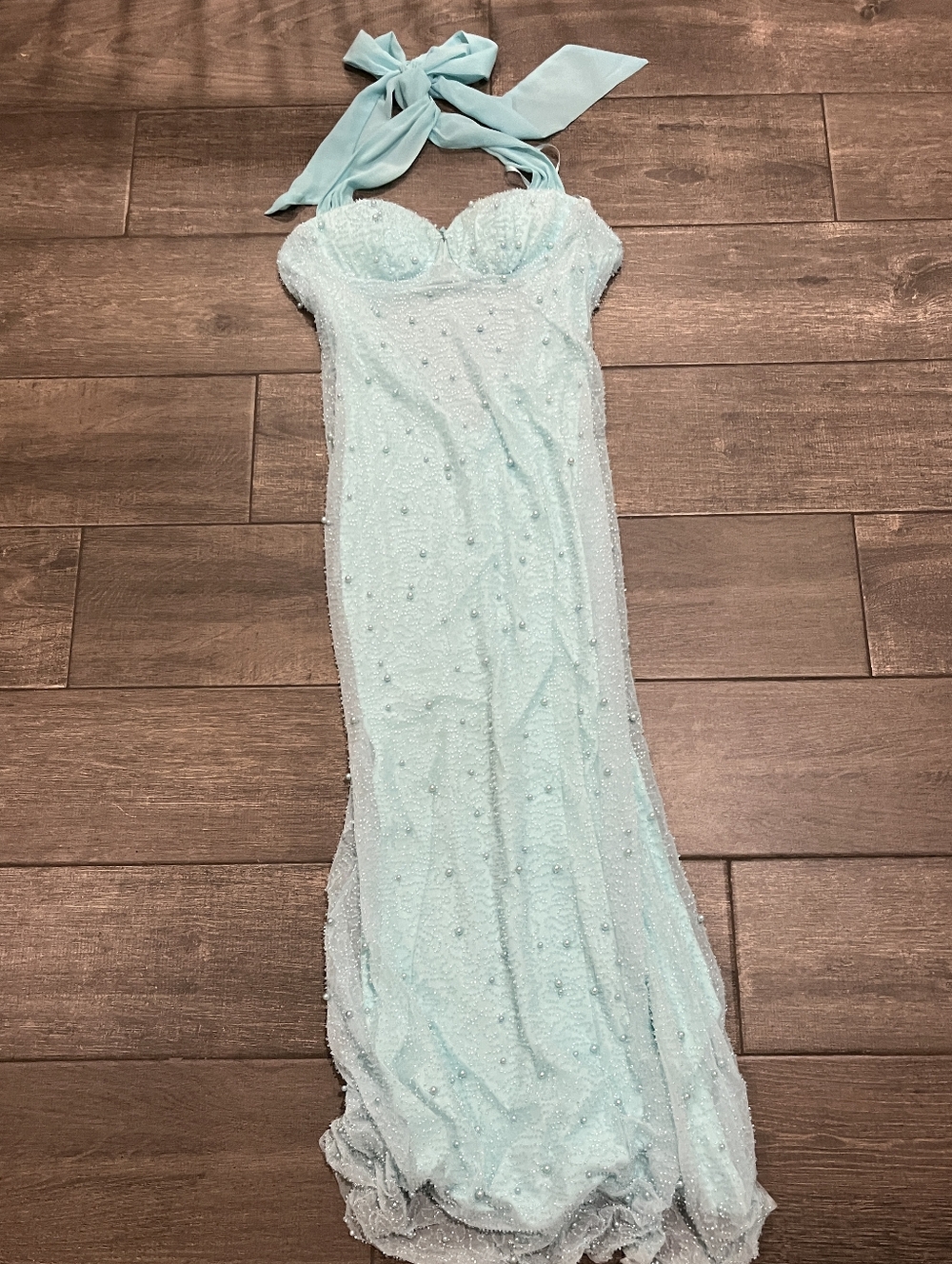 B. Darlin Teal Prom Dress. Only Worn Once!